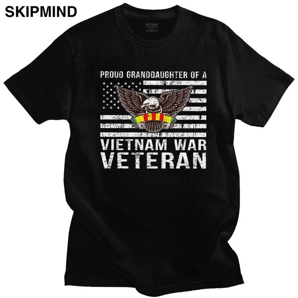 retro proud granddaughter of a vietnam war short sleeves summer veteran usa flag gift merch sport hooded sweatshirt hoodie t shirt